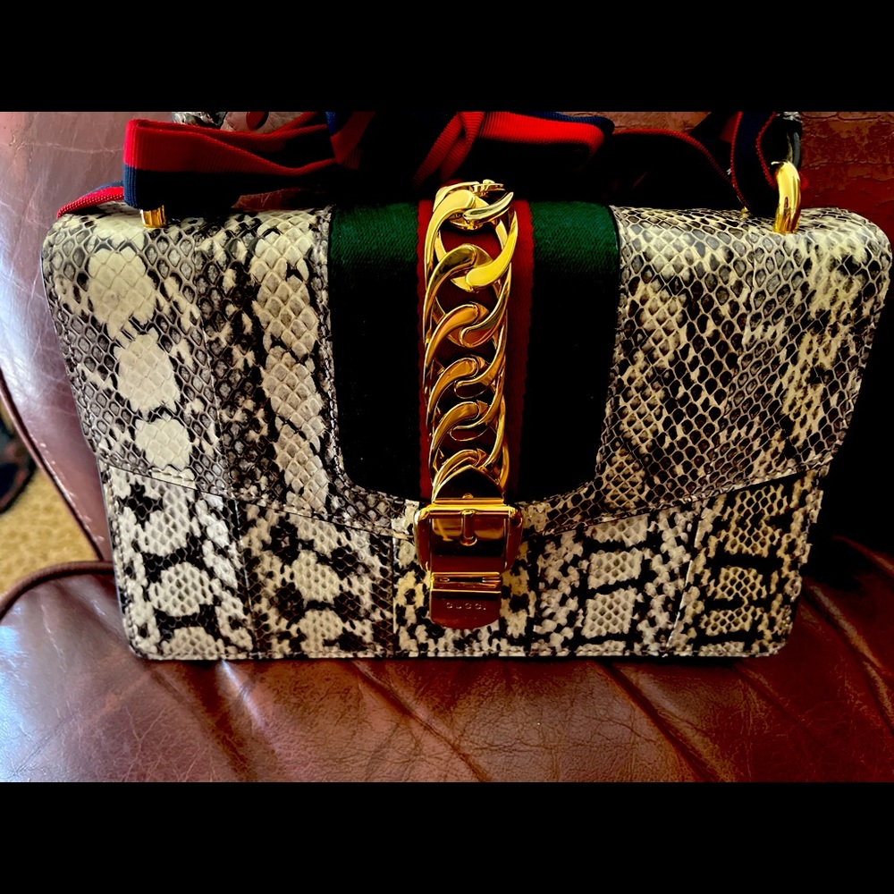 Sylvie Python Handbag - image 1